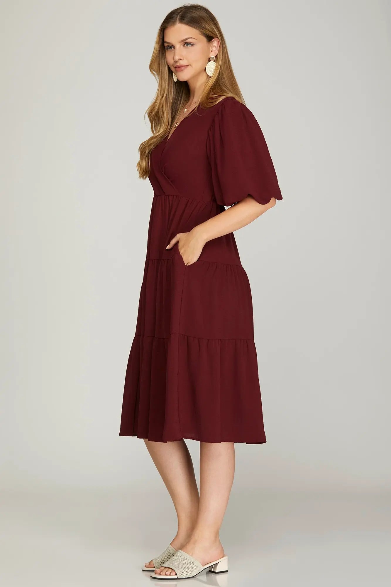 Ale dress in burgundy