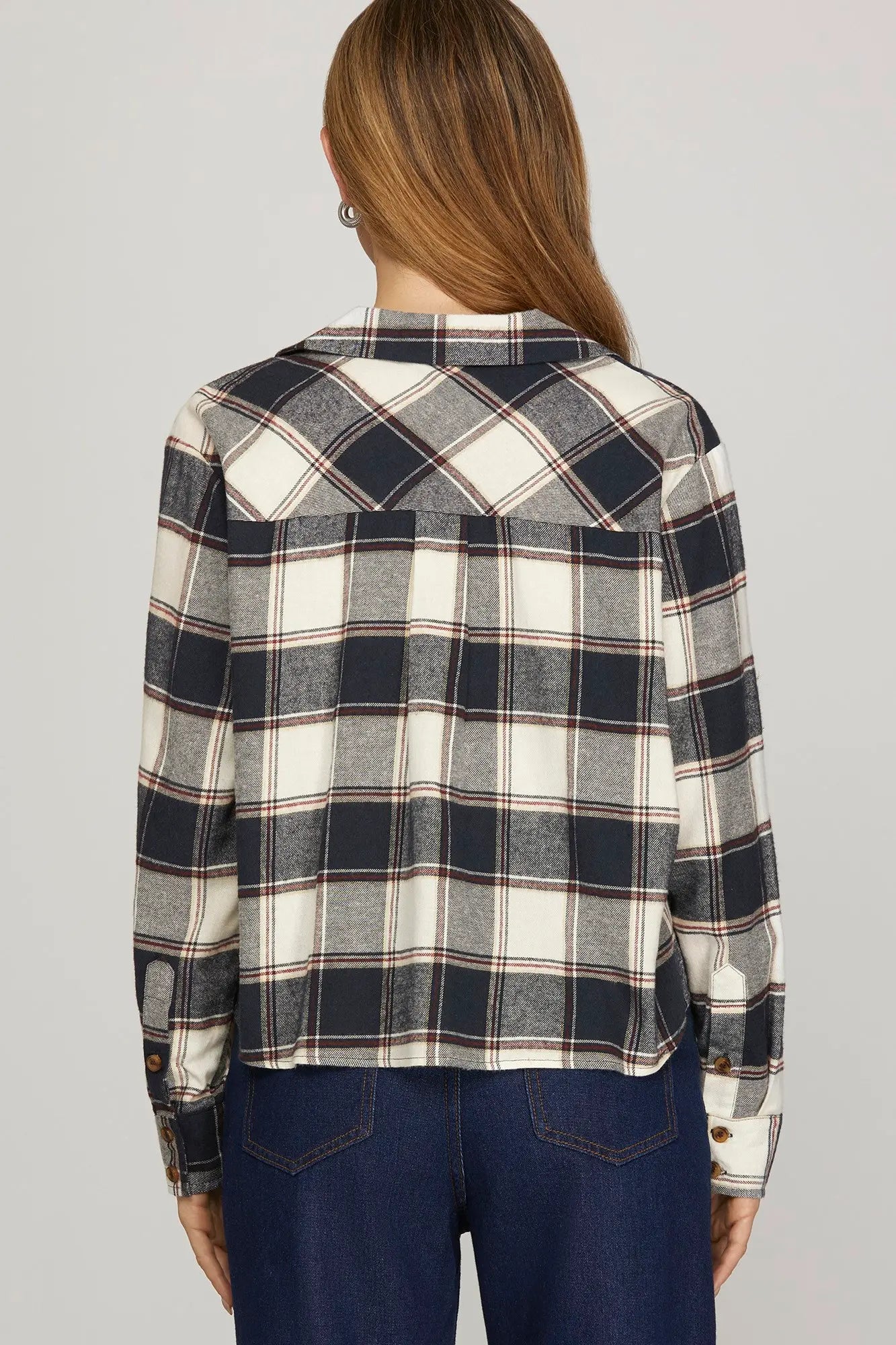 Plaid Bow Top