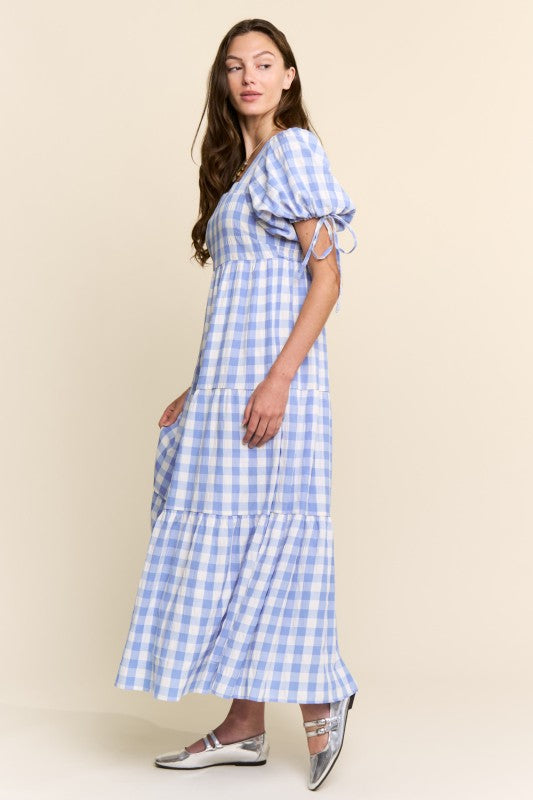 Laura Dress (in light blue & red)