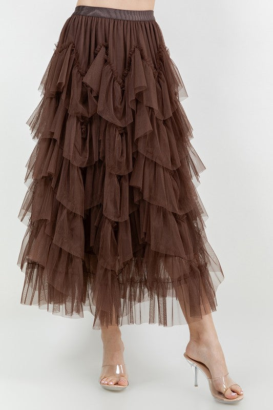 Tulle Midi Skirt