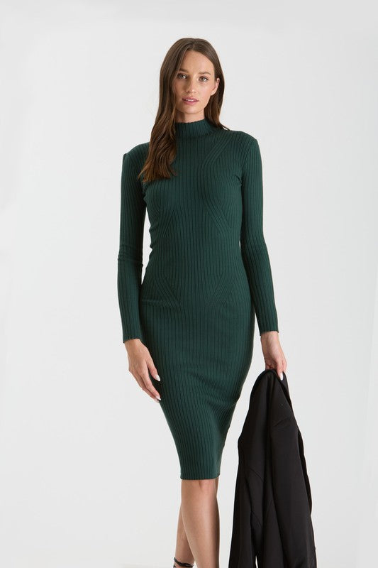 Hunter green sweater dress