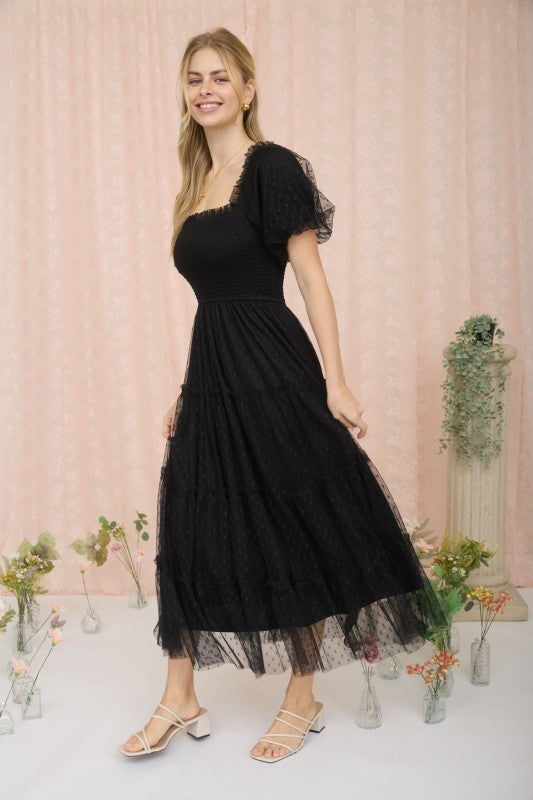 Black Mesh Dress
