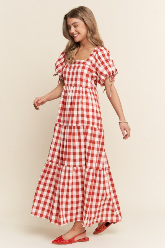 Laura Dress (in light blue & red)