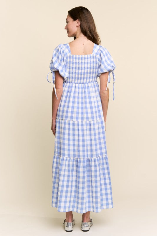 Laura Dress (in light blue & red)