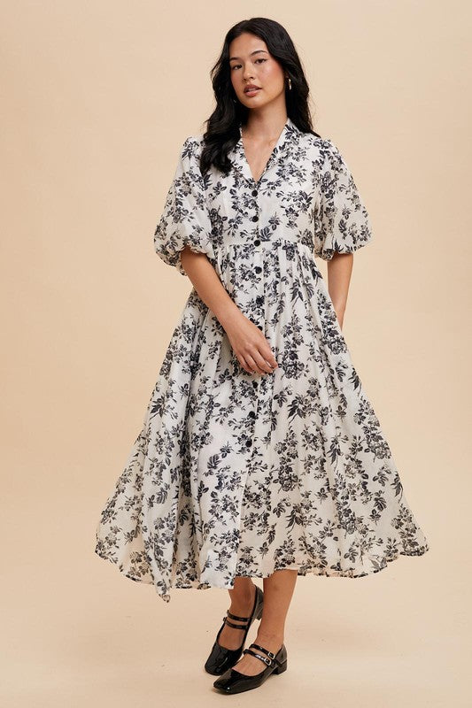Midnight Floral Dress