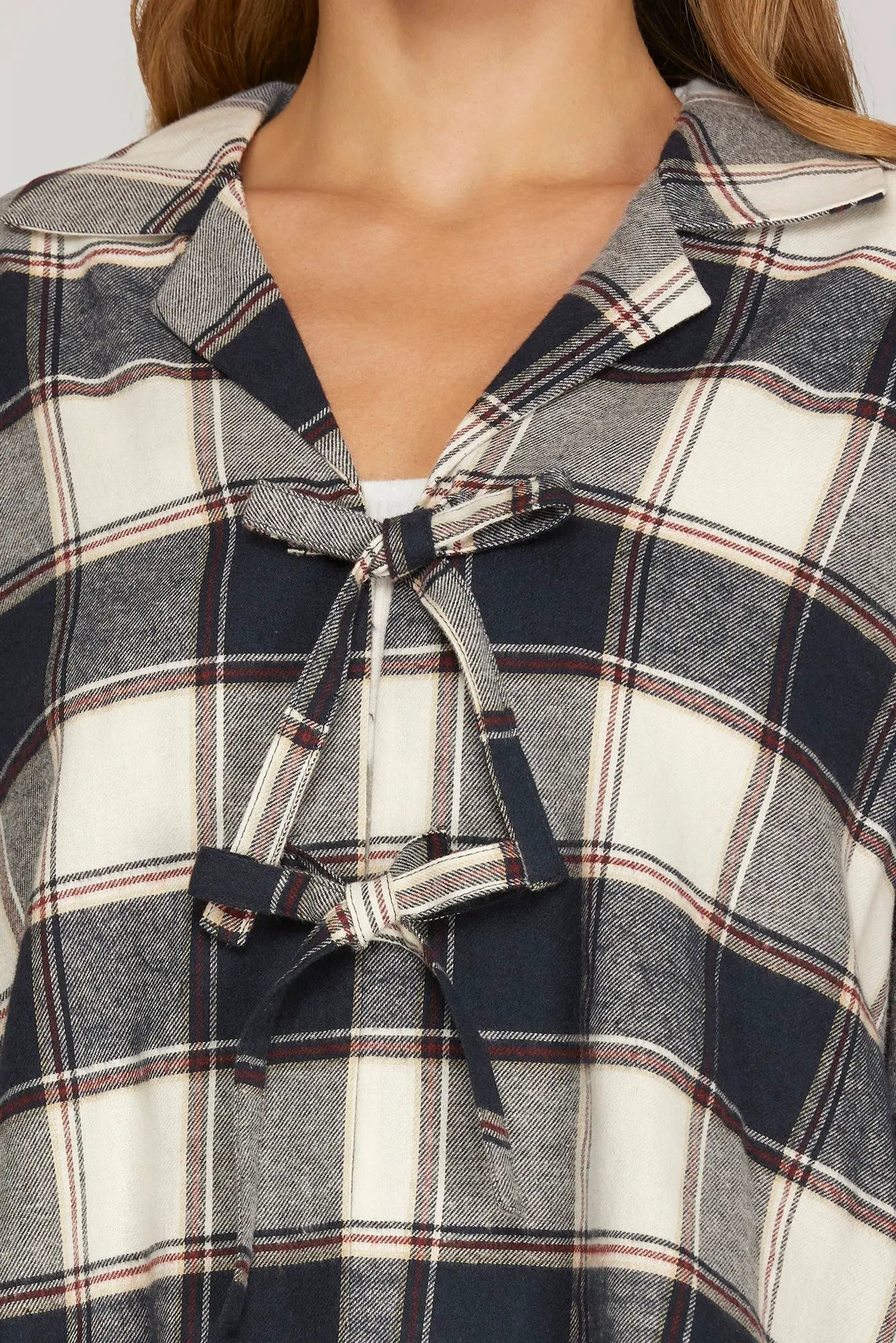 Plaid Bow Top