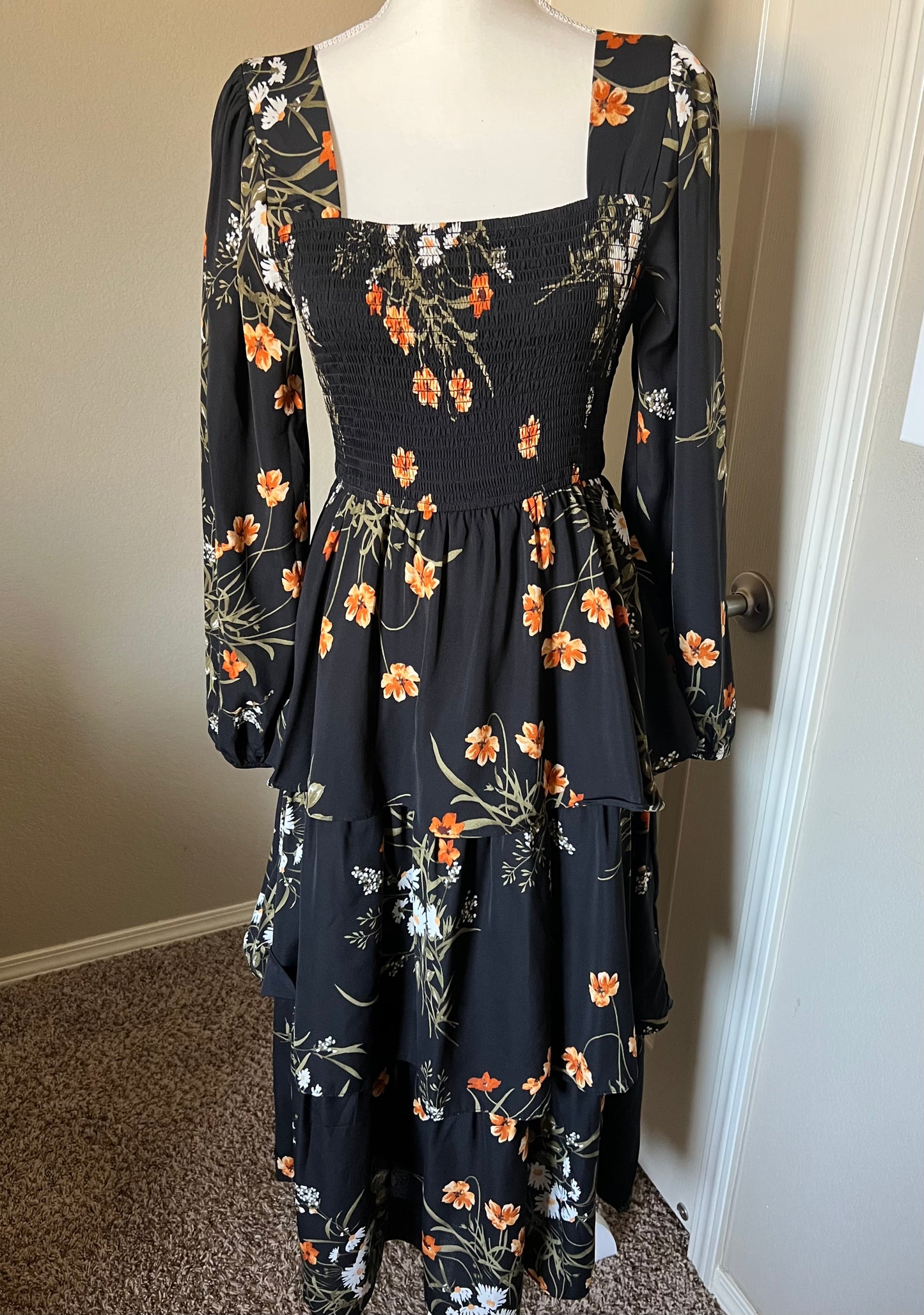 Tiered Floral Dress