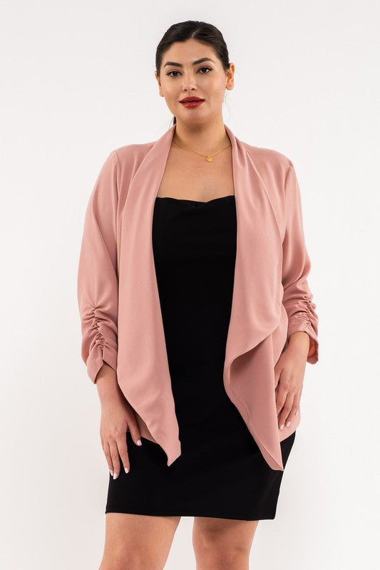 Dusty Pink Plus Blazer