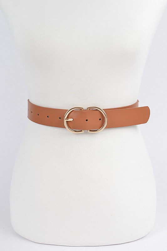 Two Round Buckle Belt