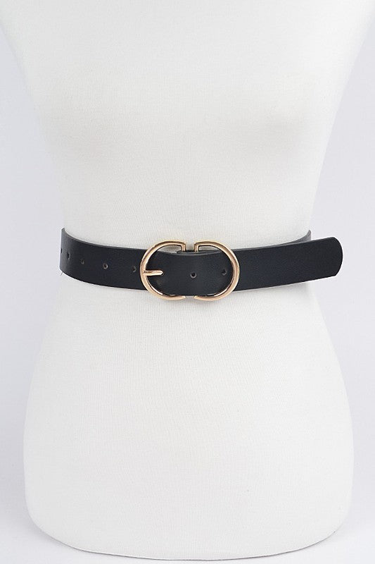 Two Round Buckle Belt