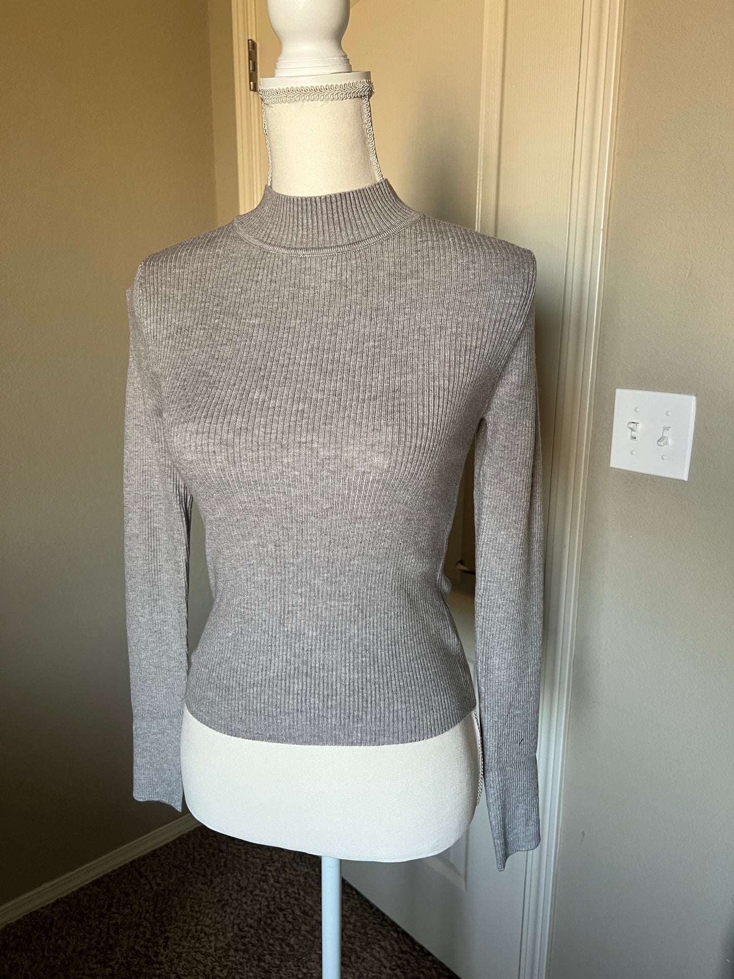 Mock Neck Basic Sweater