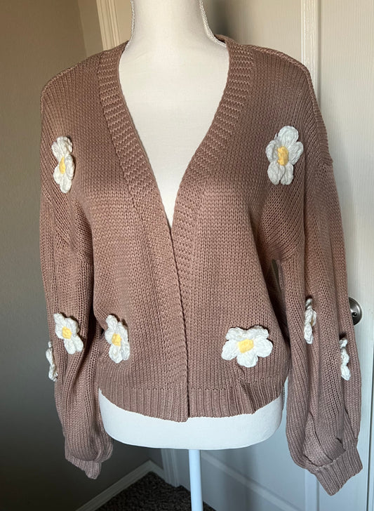 Chunky Daisies Cardigan