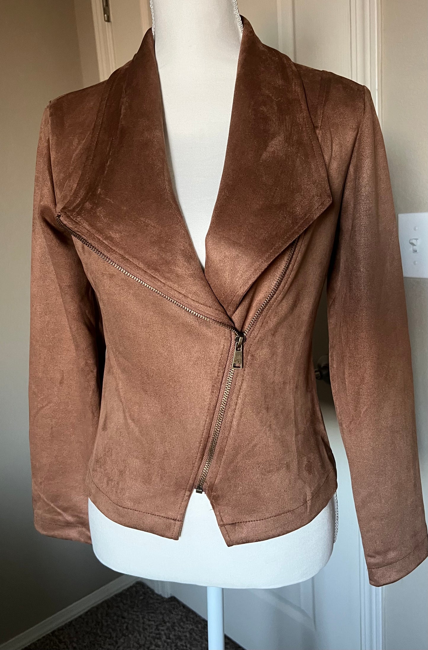 Suede Moto Jacket